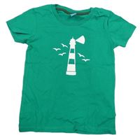 Zelené tričko s majákem Spread Shirt