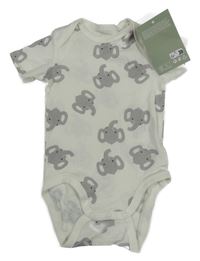 Nové - Bielo-sivé body so slonmi H&M
