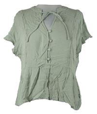 Dámska khaki blúzka s maderou a zavazováním