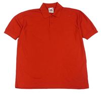 Červené polo tričko Fruit of the Loom