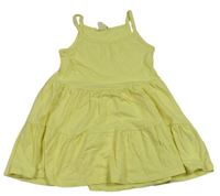 Citronové bavlnené šaty H&M