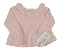 Nové - Svetloružová blúzka s volánikom