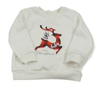 Biela mikina so sobom shein