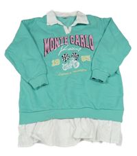 Mátová mikina s nápisem a halenkou Primark