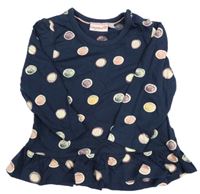 Tmavomodrá tunika s puntíky Liegelind