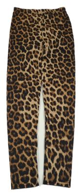 Béžovo-hnedo-čierne vzorované legíny