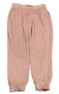 Svetloružové plyšové tepláky F&F