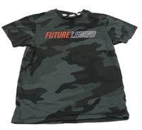 Černo-antracitové army tričko s nápisem George