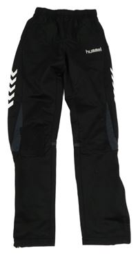 Černé sportovní tepláky s logem Hummel