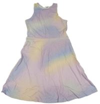 Lila-žlté batikované šaty H&M