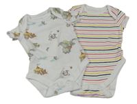 2x Bílé s Dumbem + pruhované body 