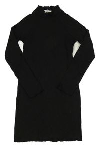 Čierne rebrované šaty Candy Couture