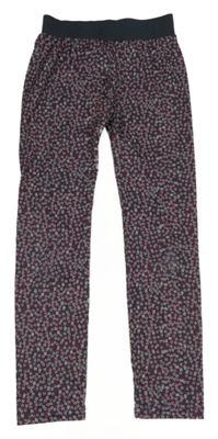 Tmavošedé sportovní legíny se srdíčky Topolino