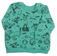 Mátová mikina so zvieratkami Primark