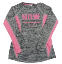 Šedo-růžové funkční sportovní triko Ergeenomixx