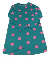 Zeleno-ružové bodkované šaty George