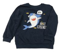 Tmavomodrá mikina so žralokom Lupilu