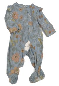 Světlemodrý overal s květy Next