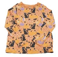 Broskvové tričko s halloweenským motívom F&F