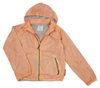 Oranžová šušťáková jarná bunda s odopínacíá kapucňou Name it