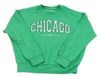 Zelená oversize mikina s nápisom F&F