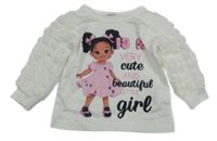 Bílé triko s holčičkou 