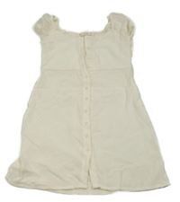 Smetanové propínací lehké šaty H&M