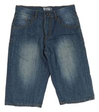 Tmavomodré riflové kraťasy