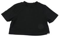 Čierne crop tričko Shein