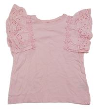 Světlerůžové tričko s madeirou St. Bernard