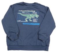 Tmavomodrá mikina s dinosaurom M&S