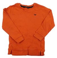 Červené vzorované tričko s klokankou a výšivkou George