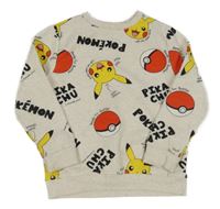 Béžová melírovnaá mikina Pikachu Primark