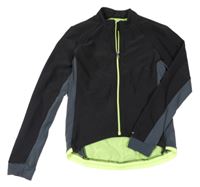 Čierno-sivá softshellová cyklistická bunda Rockrider