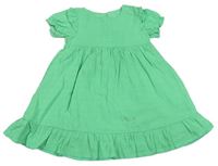 Zelené kockované bodkovaná é šaty s volánikmi Nutmeg