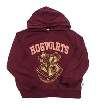 Vínová crop mikina s erbem - Harry Potter a kapucí H&M