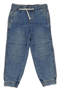 Modré šisované cuff teplákové rifle H&M