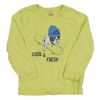 Citronová slabá mikina s psíkom Topolino