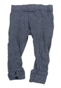 Tmavomodro-biele vzorované úpletové nohavice F&F