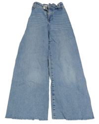 Modré šisované široké rifle ZARA