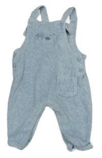 Světlemodré sametové laclové tepláky se sloníky Next