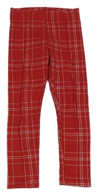 Červeno-bílé kostkované tregíny H&M