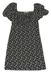 Černo-bílé kytičkované vzorované šaty s mašlí Candy Couture