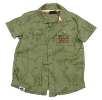 Khaki košeľa s dinosaury - Jurský svět