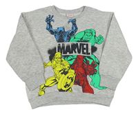 Sivá melírovaná mikina s Avengers Matalan