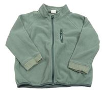 Khaki fleecová prepínaci mikina zn. H&M