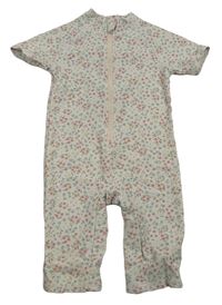 Biely kvetovaný UV overal Mothercare
