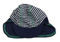 Tmavomodro-biela UV šiltovka s pruhmi Mothercare