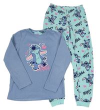 Modro-světlemodré fleecové pyžamo se Stitchem Primark