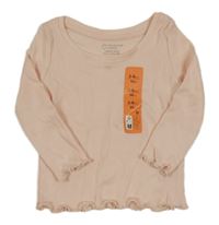 Nové - Růžové žebrované triko Primark